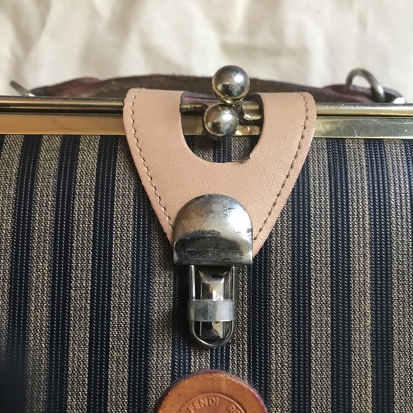 Fendi Bags Fendi Zucca Stripe Train Box Bag Rare Vintage Poshmark